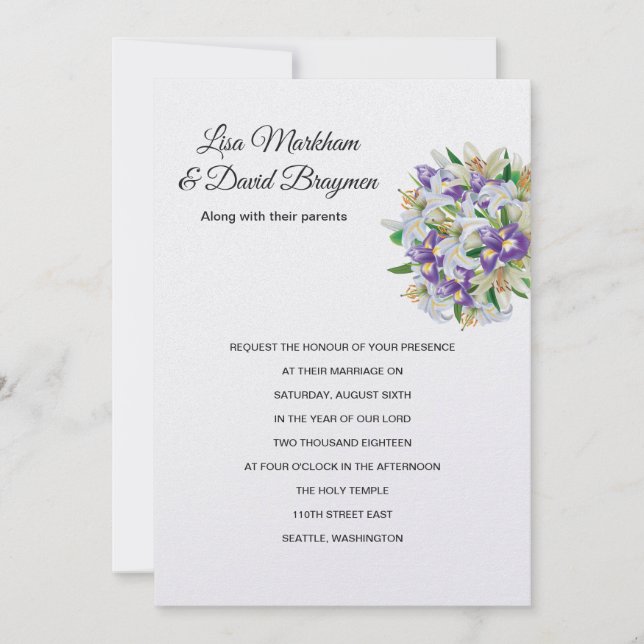 Invitación a la boda (Anverso)