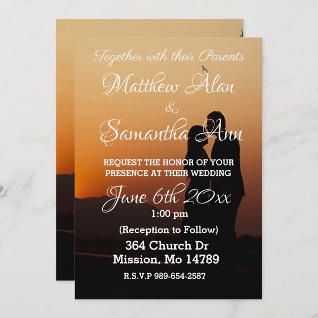 Invitación a la boda (Anverso / Reverso)