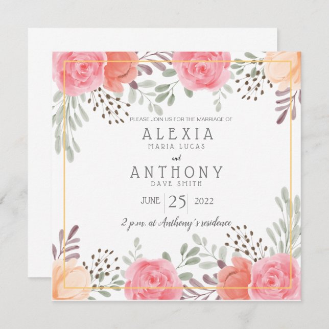 Invitación a la boda (Anverso / Reverso)