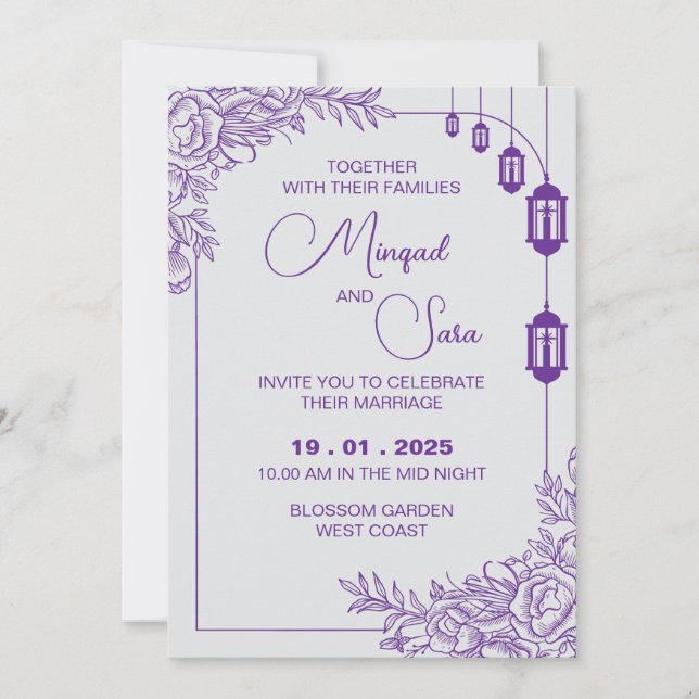 Invitación a la boda (Anverso)