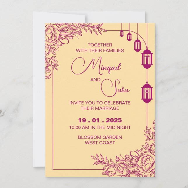 Invitación a la boda (Anverso)