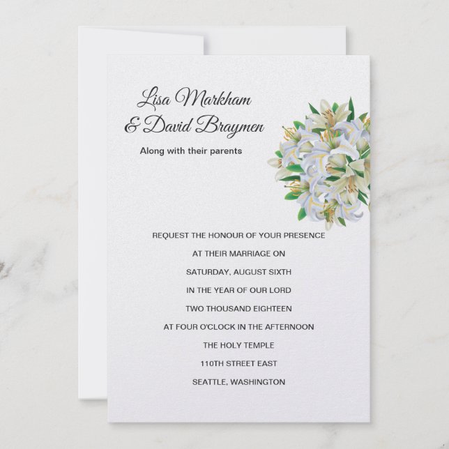 Invitación a la boda (Anverso)
