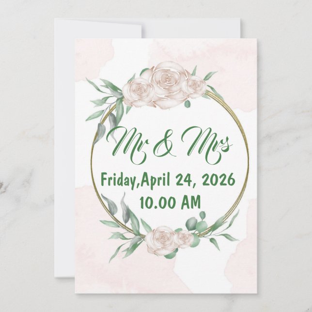 Invitación a la boda (Anverso)