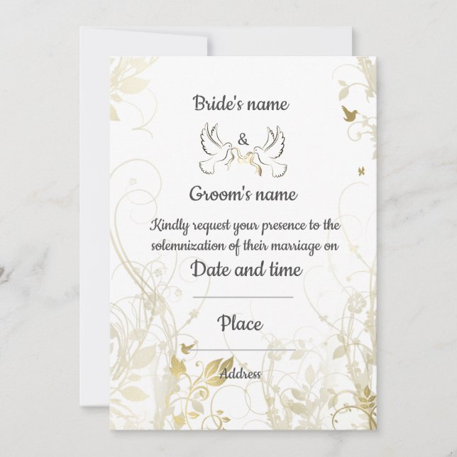 Invitación a la boda (Anverso)