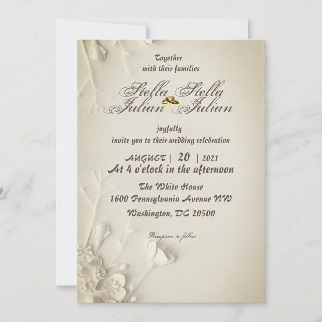 Invitación a la boda (Anverso)