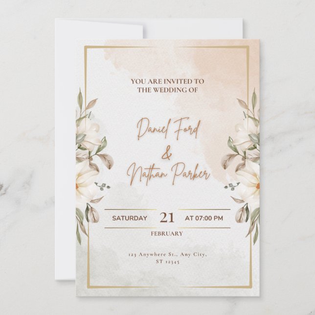 Invitación a la boda (Anverso)