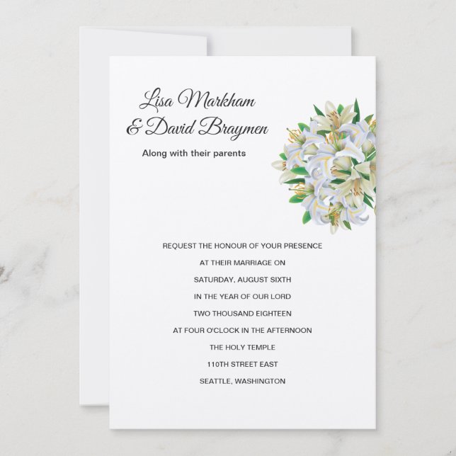 Invitación a la boda (Anverso)