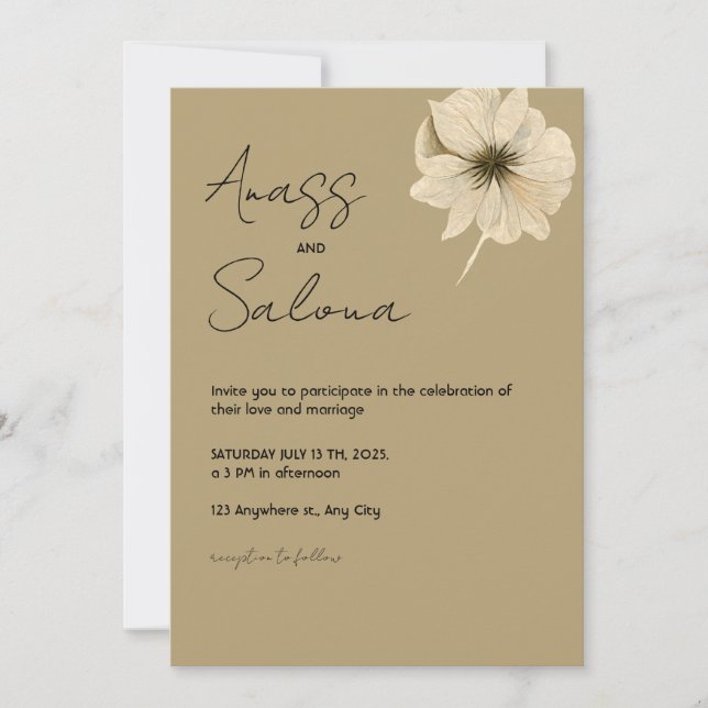 Invitación a la boda (Anverso)