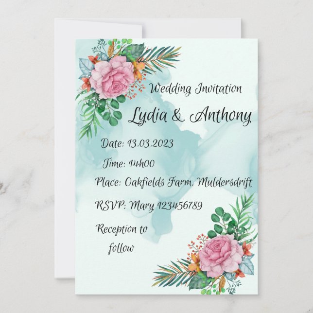 Invitación a la boda (Anverso)