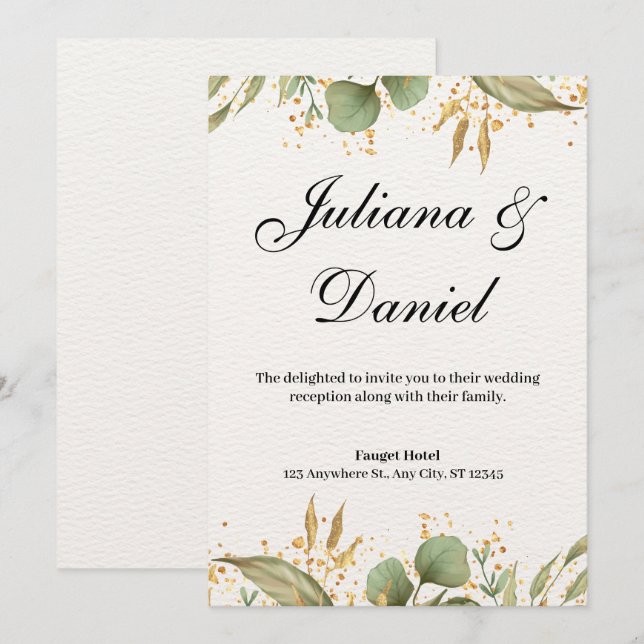 Invitación a la boda (Anverso / Reverso)