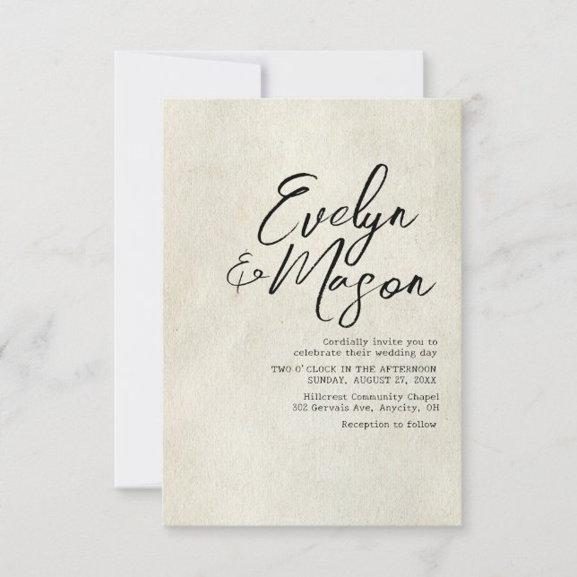 Invitación a la boda (Anverso)