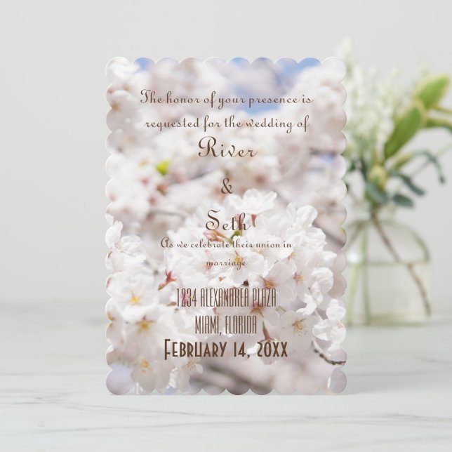 Invitación a la boda (Anverso de pie)