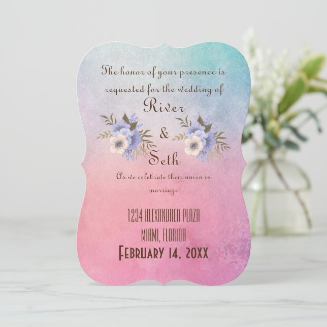 Invitación a la boda (Anverso de pie)