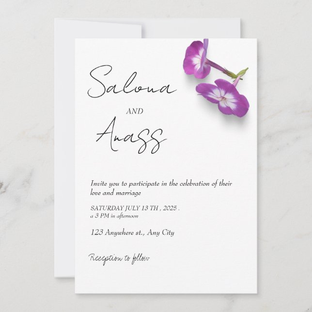 Invitación a la boda (Anverso)