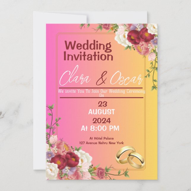 Invitación a la boda (Anverso)