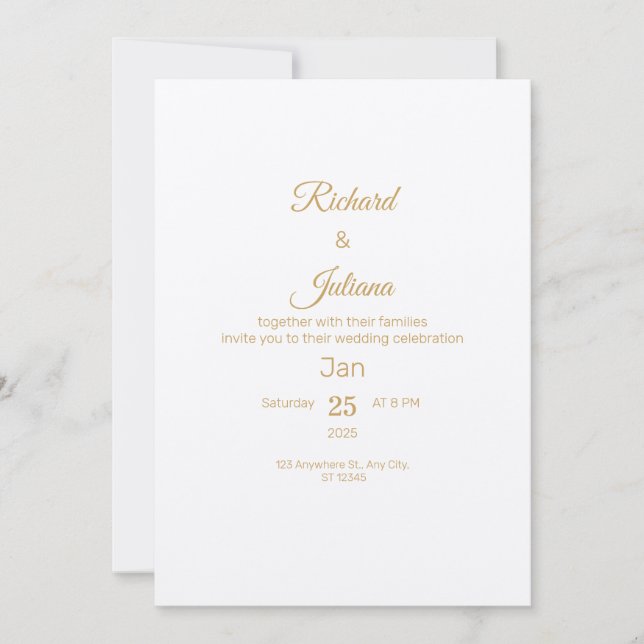 Invitación a la boda (Anverso)