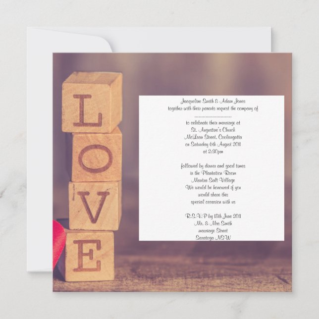 Invitación a la boda (Anverso)