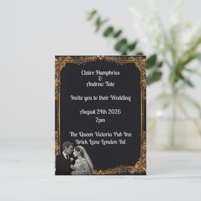 Invitación a la boda (Anverso de pie)