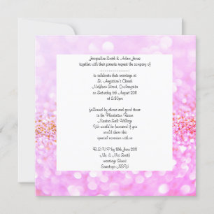 Invitación a la boda 2 de la maravilla rosada