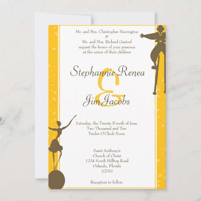 Invitación a la boda 5x7 Feria de Carnaval caprich (Anverso)