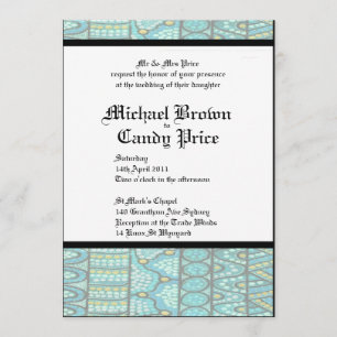 Invitación a la boda aborigen El viaje azul