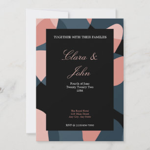 Invitación a la boda abstracta moderna