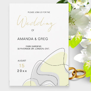 Invitación a la boda abstracta moderna
