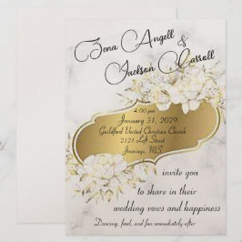 Invitación a la boda acogedora e invitante