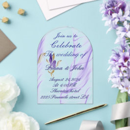Invitación a la boda acrílica