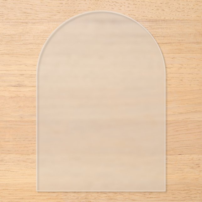 Invitación a la boda acrílica con escarcha de arco (Anverso)