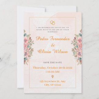 Invitación a la boda acrílica, elegante Boda verde
