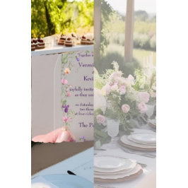 Invitación a la boda acrílica transparente Peony d