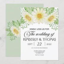 Invitación a la boda acuarela de las flores de mar