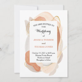 Invitación a la boda acuarela de Wabi Sabi