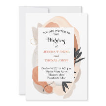 Invitación a la boda acuarela de Wabi Sabi
