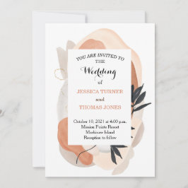 Invitación a la boda acuarela de Wabi Sabi