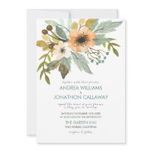 Invitación a la boda acuarela en flor