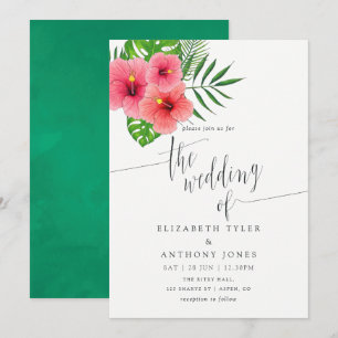 Invitación a la boda acuática Aloha Luau Beach
