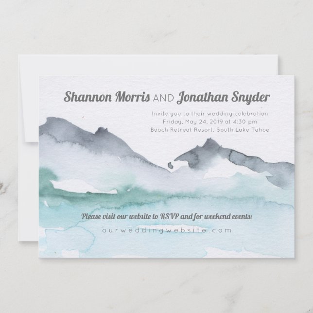 Invitación a la boda acuática de la montaña Lakesi (Anverso)