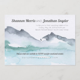 Invitación a la boda acuática de la montaña Lakesi