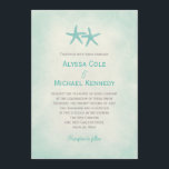 Invitación a la boda acuática Starfish Beach<br><div class="desc">Haga que su costa sea nupcial y recuerde con esta colección de bodas de color acuático de moda. Previa petición,  se ofrecen colores personalizados y productos de concordancia. Vea nuestra completa colección Watercolor Starfish: También puede desear:</div>