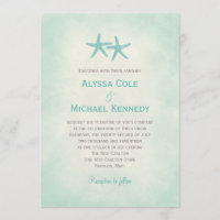 Invitación a la boda acuática Starfish Beach