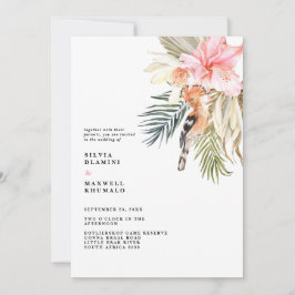 Invitación a la boda africana de Safari encantada