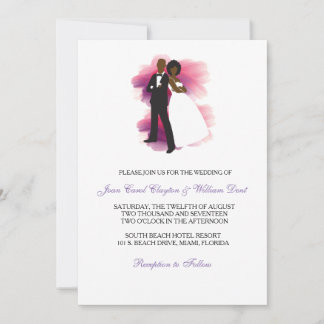 Invitación a la boda afroamericana