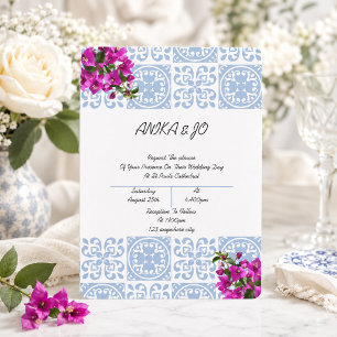 invitación a la boda al estilo italiano romántico 