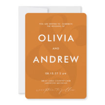 Invitación a la boda amarilla de Ampersand Pastel 