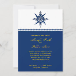 Invitación a la boda amarilla de la Marina de brúj