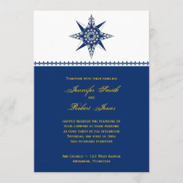 Invitación a la boda amarilla de la Marina de brúj