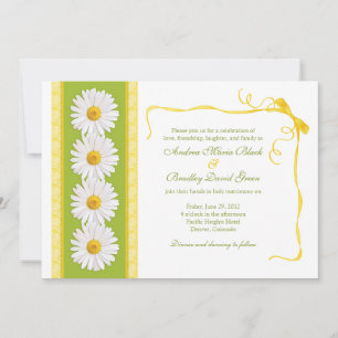 Invitación a la boda amarilla verde blanca Shasta 