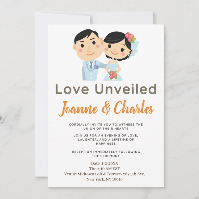 Invitación a la boda animada (Anverso)